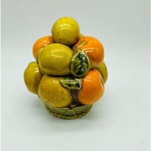 Inarco japan Ceramic Fruit Basket sugar bowl - Yellow & Orange spice bazaar
